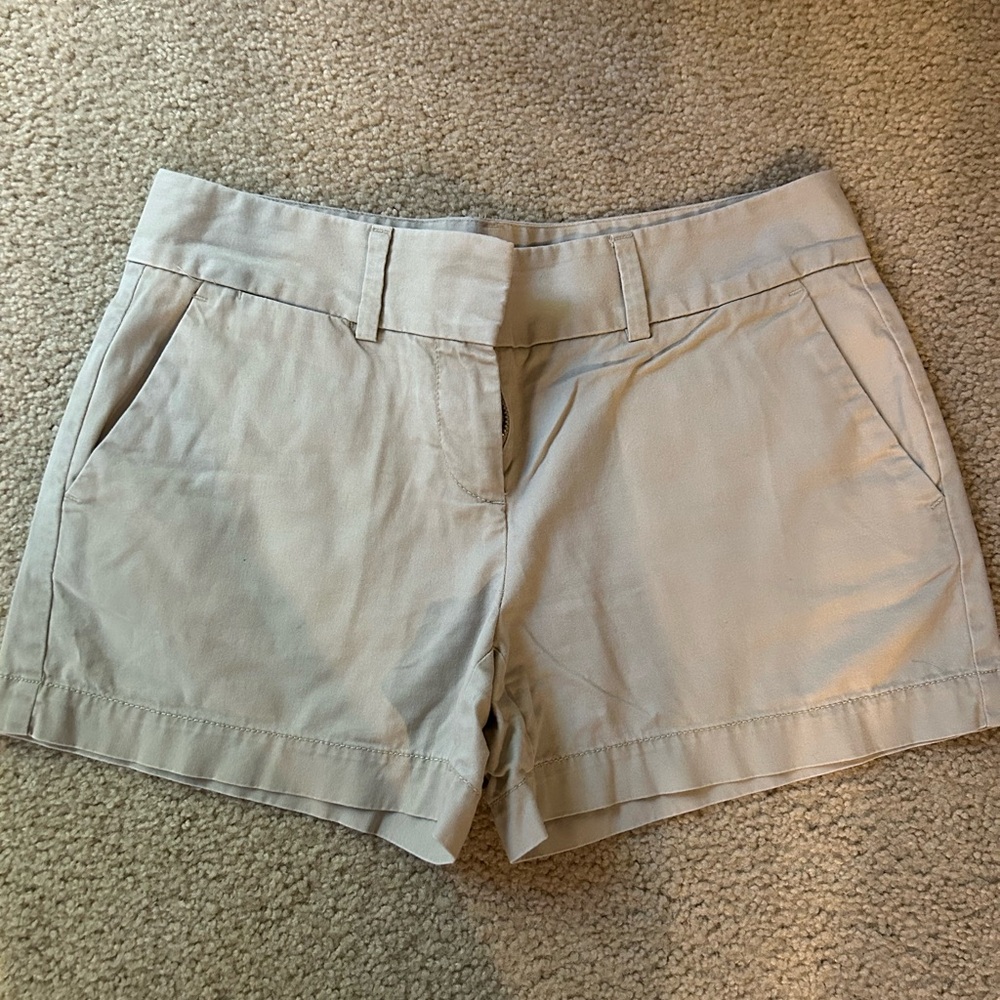 LOFT Tan Shorts Classic Cotton Blend